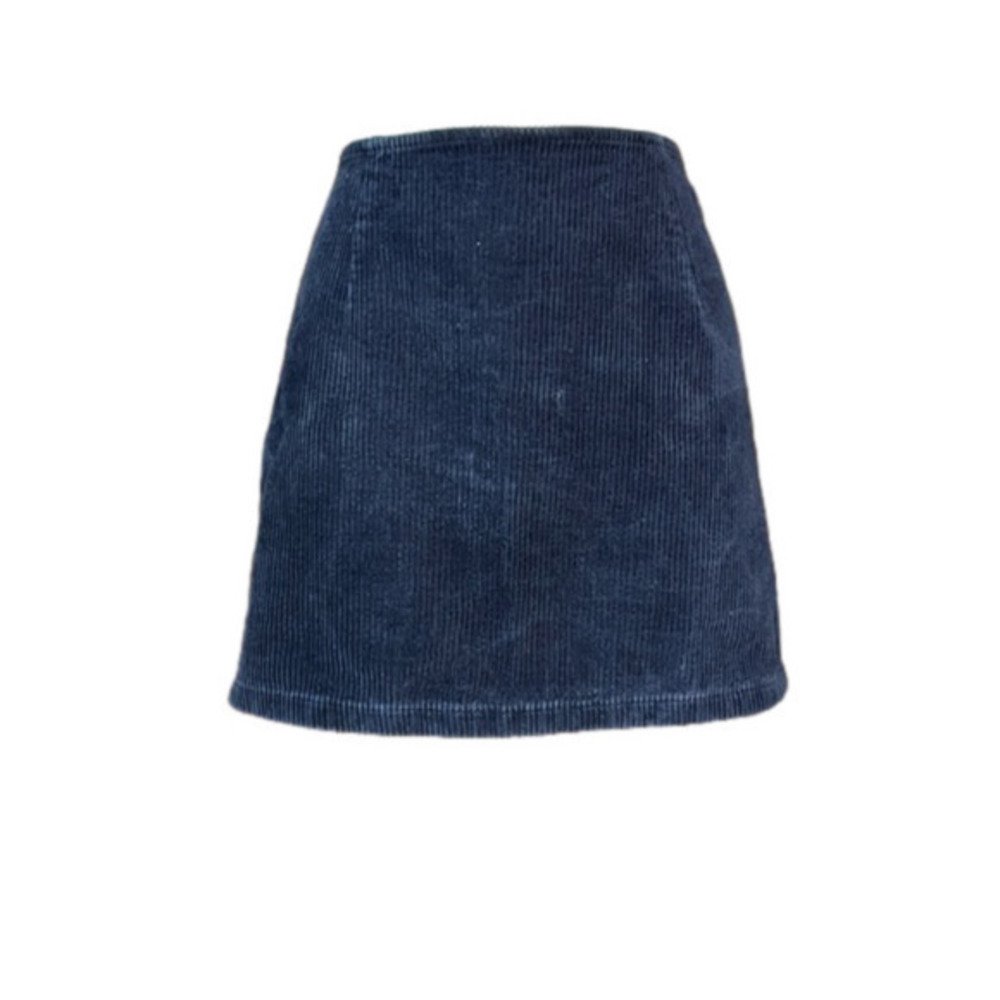 Kendall & Kylie Corduroy Mini Skirt Blue Small